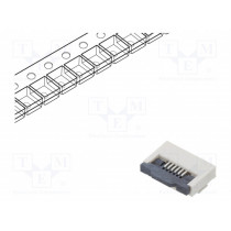 DS1020-11-6VBT1-R; Connector: FFC (FPC); horizontal; PIN: 6; ZIF; SMT; tinned; 30mΩ; CONNFLY