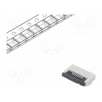 DS1020-11-8VBT1-R; Connector: FFC (FPC); horizontal; PIN: 8; ZIF; SMT; tinned; 30mΩ; CONNFLY