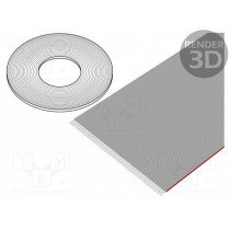 DS1057-60A282R-30.5; Wire: ribbon; 1.27mm; stranded; Cu; 60x28AWG; unshielded; PVC; grey; CONNFLY