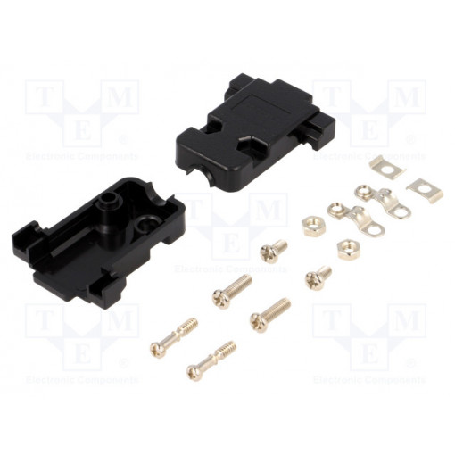 DS1045-09BP1S1; Enclosure: for D-Sub connectors; D-Sub 9pin,D-Sub HD 15pin; CONNFLY DS1045-09BP1S1; Enclosure: for D-Sub connectors; D-Sub 9pin,D-Sub HD 15pin; CONNFLY