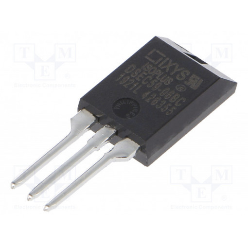 DSEC59-06BC; Diode: rectifying; THT; 600V; 2x30A; tube; Ifsm: 250A; ISOPLUS220™; IXYS