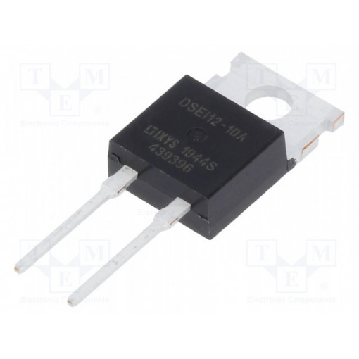 DSEI12-10A; Diode: rectifying; THT; 1kV; 12A; tube; Ifsm: 75A; TO220AC; 78W; 50ns; IXYS