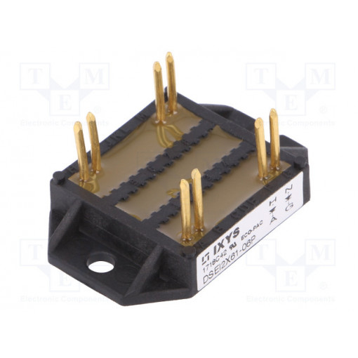 DSEI2X61-06P; Module: diode; double independent; 600V; If: 2x60A; ECO-PAC 1; THT; IXYS