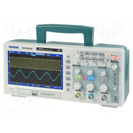 DSO5062B; Oscilloscope: digital; Band: ≤60MHz; Channels: 2; 1Mpts; Plug: EU; HANTEK DSO5062B; Oscilloscope: digital; Band: ≤60MHz; Channels: 2; 1Mpts; Plug: EU; HANTEK