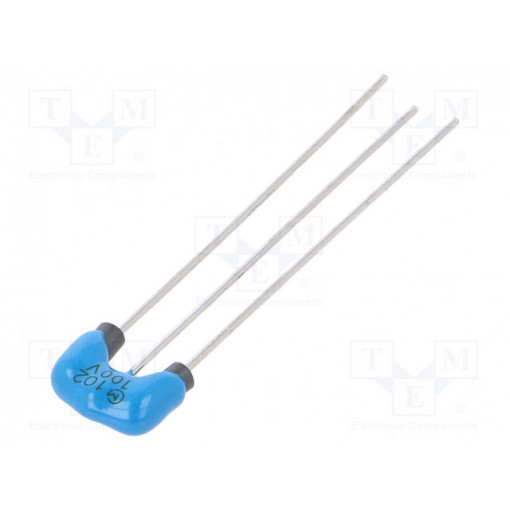 DSS1NB32A102Q55B; Filter: anti-interference; 1nF; THT; 6A; Series: EMIFIL; ±10%; 100V; MURATA