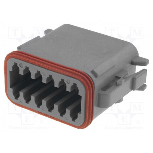 DT06-12SA; Connector: wire-wire; DT; plug; female; PIN: 12; IP68; Locking: latch; DEUTSCH