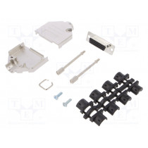 6355-0062-12; D-Sub HD; PIN: 26; plug; female; soldering; for cable; black; ENCITECH