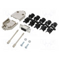 L17DTPK-M-09+L77DE09SST; D-Sub; PIN: 9; female; straight; screw terminal; for cable; UNC4-40; AMPHENOL L17DTPK-M-09+L77DE09SST; D-Sub; PIN: 9; female; straight; screw terminal; for cable; UNC4-40; AMPHENOL