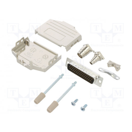 L17DTPK-M-09+L77SDE09S; D-Sub; PIN: 9; female; straight; soldering; for cable; gold flash; AMPHENOL