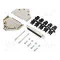 L17DTPK-M-37+L77HDC62S; D-Sub HD; PIN: 62; female; straight; soldering; for cable; UNC4-40; AMPHENOL L17DTPK-M-37+L77HDC62S; D-Sub HD; PIN: 62; female; straight; soldering; for cable; UNC4-40; AMPHENOL
