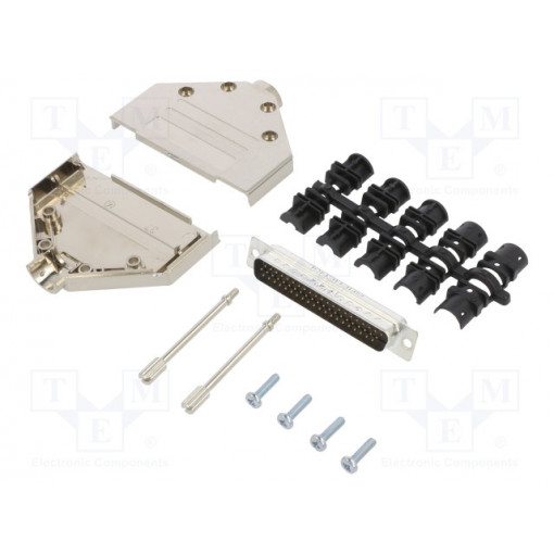 L17DTPK-M-37+L717HDC62P; D-Sub HD; PIN: 62; male; straight; soldering; for cable; gold flash; AMPHENOL