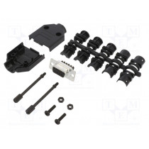 L17DTPK-P-09+L77DE09SST; D-Sub; PIN: 9; female; straight; screw terminal; for cable; UNC4-40; AMPHENOL