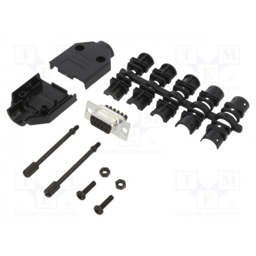 L17DTPK-P-09+L77DE09SST; D-Sub; PIN: 9; female; straight; screw terminal; for cable; UNC4-40; AMPHENOL