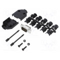L17DTPK-P-09+L717DE09PST; D-Sub; PIN: 9; male; straight; screw terminal; for cable; UNC4-40; AMPHENOL L17DTPK-P-09+L717DE09PST; D-Sub; PIN: 9; male; straight; screw terminal; for cable; UNC4-40; AMPHENOL