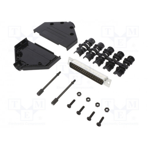 L17DTPK-P-37+L717SDC37P; D-Sub; PIN: 37; male; straight; soldering; for cable; gold flash; AMPHENOL