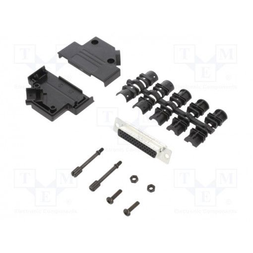 L17DTPK-P-25+L77HDB44S; D-Sub HD; PIN: 44; female; straight; soldering; for cable; UNC4-40; AMPHENOL