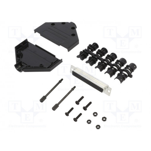 L17DTPK-P-37+L77HDC62S; D-Sub HD; PIN: 62; female; straight; soldering; for cable; UNC4-40; AMPHENOL