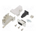 L17DTSL09-RG-LJS-S+L77DE09SST; D-Sub; PIN: 9; female; angled 45°; screw terminal; for cable; AMPHENOL L17DTSL09-RG-LJS-S+L77DE09SST; D-Sub; PIN: 9; female; angled 45°; screw terminal; for cable; AMPHENOL