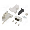 L17DTSL09-RG-LJS-S+L717DE09PST; D-Sub; PIN: 9; male; angled 45°; screw terminal; for cable; UNC4-40; AMPHENOL L17DTSL09-RG-LJS-S+L717DE09PST; D-Sub; PIN: 9; male; angled 45°; screw terminal; for cable; UNC4-40; AMPHENOL