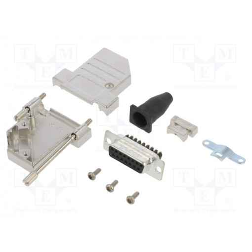 L17DTSL15-RG-LJS-S+L77DA15SST; D-Sub; PIN: 15; female; angled 45°; screw terminal; for cable; AMPHENOL