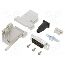 L17DTSL15-RG-LJS-S+L717HDA26P; D-Sub HD; PIN: 26; male; angled 45°; soldering; for cable; UNC4-40; AMPHENOL