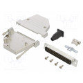 L17DTSL37-RG-LJS-S+L717SDC37P; D-Sub; PIN: 37; male; angled 45°; soldering; for cable; gold flash; AMPHENOL L17DTSL37-RG-LJS-S+L717SDC37P; D-Sub; PIN: 37; male; angled 45°; soldering; for cable; gold flash; AMPHENOL