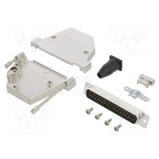 L17DTSL37-RG-LJS-S+L717SDC37P; D-Sub; PIN: 37; male; angled 45°; soldering; for cable; gold flash; AMPHENOL