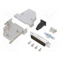 L17DTSL25-RG-LJS-S+L717HDB44P; D-Sub HD; PIN: 44; male; angled 45°; soldering; for cable; UNC4-40; AMPHENOL L17DTSL25-RG-LJS-S+L717HDB44P; D-Sub HD; PIN: 44; male; angled 45°; soldering; for cable; UNC4-40; AMPHENOL