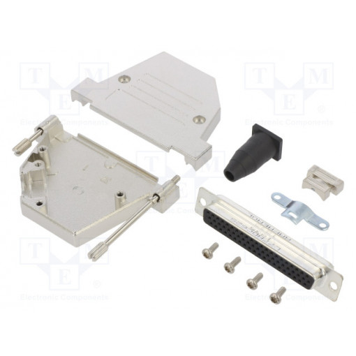 L17DTSL37-RG-LJS-S+L77HDC62S; D-Sub HD; PIN: 62; female; angled 45°; soldering; for cable; 11.5mm; AMPHENOL