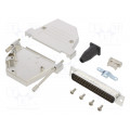 L17DTSL37-RG-LJS-S+L717HDC62P; D-Sub HD; PIN: 62; male; angled 45°; soldering; for cable; UNC4-40; AMPHENOL L17DTSL37-RG-LJS-S+L717HDC62P; D-Sub HD; PIN: 62; male; angled 45°; soldering; for cable; UNC4-40; AMPHENOL
