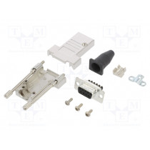 L17DTSL09-RG-LJS-T+L77DE09SST; D-Sub; PIN: 9; female; straight; screw terminal; for cable; UNC4-40; AMPHENOL