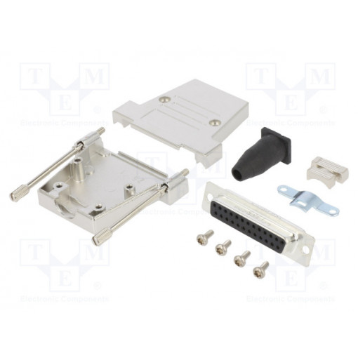 L17DTSL25-RG-LJS-T+L77SDB25S; D-Sub; PIN: 25; female; straight; soldering; for cable; gold flash; AMPHENOL