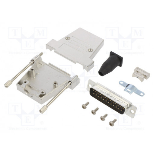 L17DTSL25-RG-LJS-T+L717SDB25P; D-Sub; PIN: 25; male; straight; soldering; for cable; gold flash; AMPHENOL