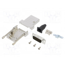 L17DTSL15-RG-LJS-T+L717HDA26P; D-Sub HD; PIN: 26; male; straight; soldering; for cable; gold flash; AMPHENOL