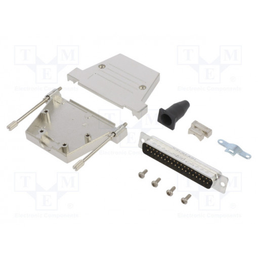 L17DTSL37-RG-LJS-T+L717SDC37P; D-Sub; PIN: 37; male; straight; soldering; for cable; gold flash; AMPHENOL