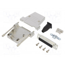 L17DTSL25-RG-LJS-T+L77HDB44S; D-Sub HD; PIN: 44; female; straight; soldering; for cable; UNC4-40; AMPHENOL