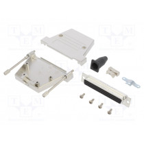 L17DTSL37-RG-LJS-T+L77HDC62S; D-Sub HD; PIN: 62; female; straight; soldering; for cable; UNC4-40; AMPHENOL