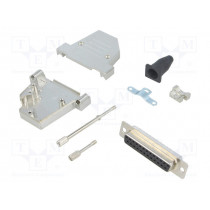 DTSL25-LJSRG-S-DBS-K; D-Sub; PIN: 25; plug; female; angled 45°; soldering; for cable; ENCITECH