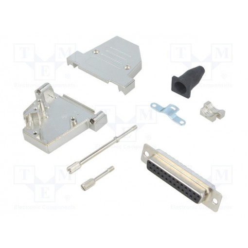 DTSL25-LJSRG-S-DBS-K; D-Sub; PIN: 25; plug; female; angled 45°; soldering; for cable; ENCITECH