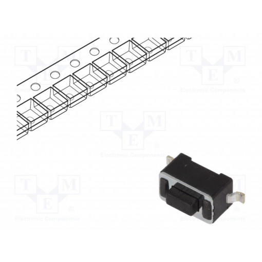 DTSM31N-F-R; Microswitch TACT; SPST-NO; Pos: 2; 0.05A/12VDC; SMT; none; 1.6N; NINIGI
