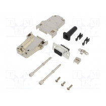 L17DTZF09-LJS-RG+L77DE09SST; D-Sub; PIN: 9; female; straight; screw terminal; for cable; UNC4-40; AMPHENOL