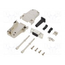 L17DTZF09-LJS-RG+L77SDE09S; D-Sub; PIN: 9; female; straight; soldering; for cable; gold flash; AMPHENOL