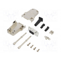 L17DTZF09-LJS-RG+L77HDE15S; D-Sub HD; PIN: 15; female; straight; soldering; for cable; UNC4-40; AMPHENOL