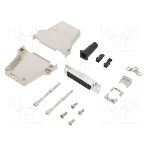 L17DTZF25-LJS-RG+L77SDB25S; D-Sub; PIN: 25; female; straight; soldering; for cable; gold flash; AMPHENOL