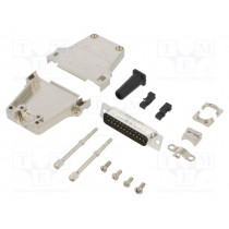 L17DTZF25-LJS-RG+L717SDB25P; D-Sub; PIN: 25; male; straight; soldering; for cable; gold flash; AMPHENOL