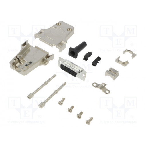 L17DTZF15-LJS-RG+L77HDA26S; D-Sub HD; PIN: 26; female; straight; soldering; for cable; UNC4-40; AMPHENOL