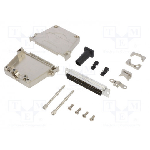 L17DTZF37-LJS-RG+L717SDC37P; D-Sub; PIN: 37; male; straight; soldering; for cable; gold flash; AMPHENOL