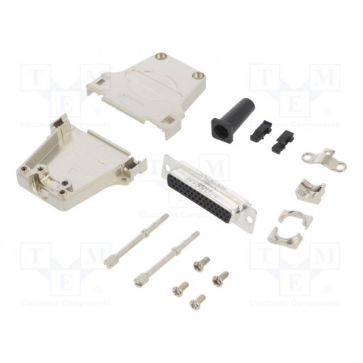 L17DTZF25-LJS-RG+L77HDB44S; D-Sub HD; PIN: 44; female; straight; soldering; for cable; UNC4-40; AMPHENOL