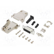 L17DTZF15-RG+L77DA15SST; D-Sub; PIN: 15; female; straight; screw terminal; for cable; AMPHENOL