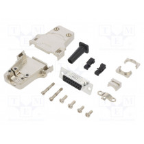 L17DTZF15-RG+L77SDA15S; D-Sub; PIN: 15; female; straight; soldering; for cable; gold flash; AMPHENOL